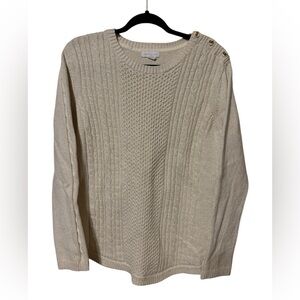 Charter Club Cream Cable Knit Sweater